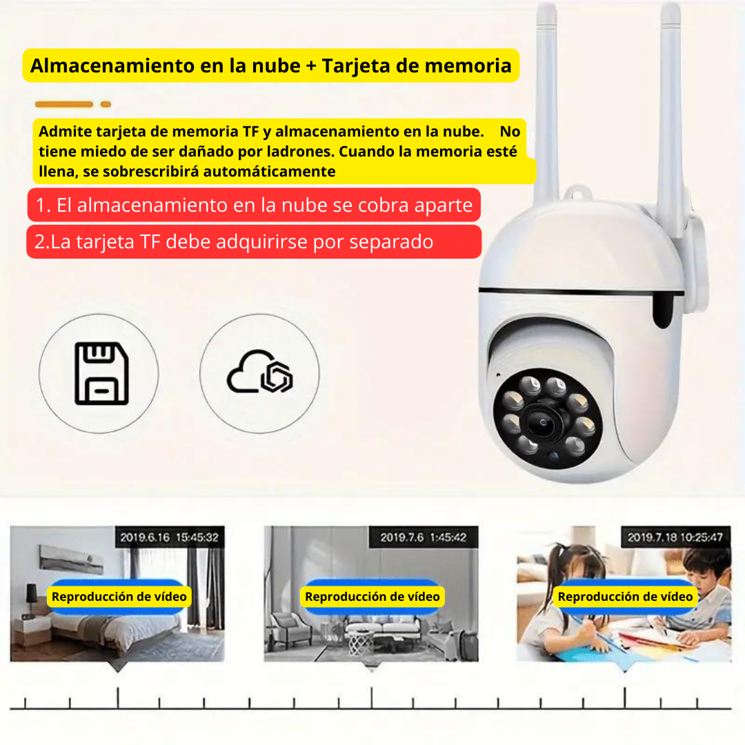 Cámara de Seguridad Motorizada Wi‑Fi Exterior QP A9