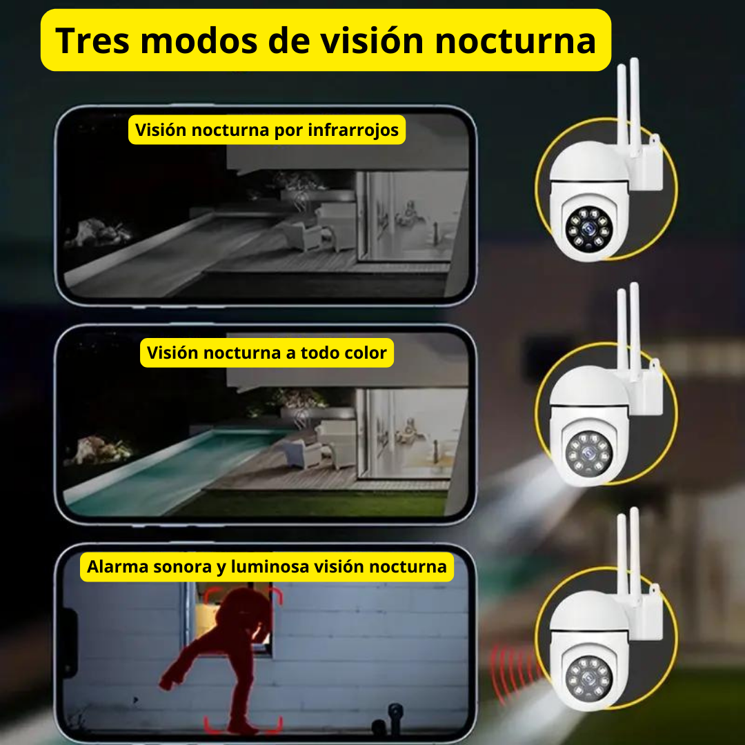 Cámara de Seguridad Motorizada Wi‑Fi Exterior QP A9