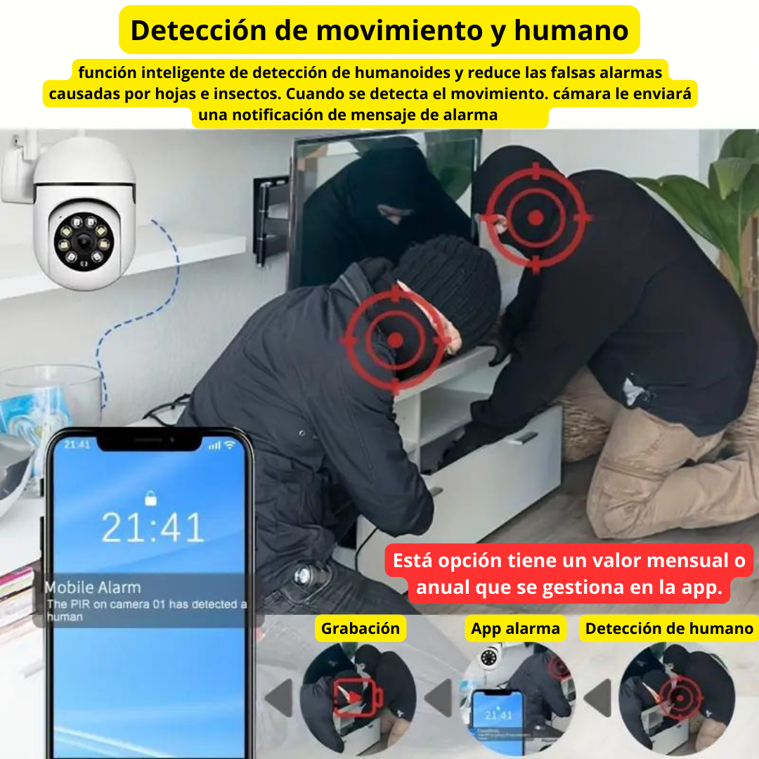 Cámara de Seguridad Motorizada Wi‑Fi Exterior QP A9