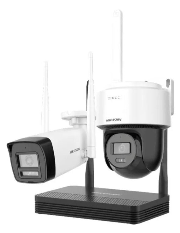 Kit de Cámaras Wi‑Fi Hikvision NVS + PT + Fija + Memoria 64 GB – Seguridad inalámbrica de alta gama