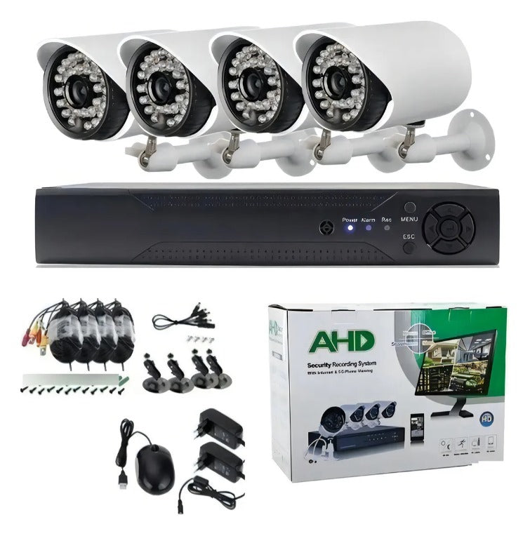 Kit de Seguridad Económico – 4 Cámaras FHD 1080p con DVR