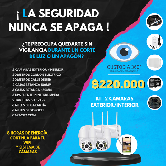 Pack 2 Cámaras Ininterrumpidas