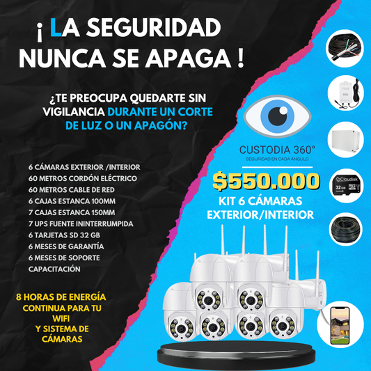 Pack 6 Cámaras Ininterrumpidas