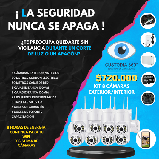 Pack 8 Cámaras Ininterrumpidas