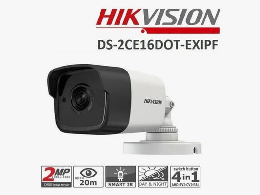 Sistema de Seguridad Hikvision 4 Cámaras HD 1080p 2.0MP