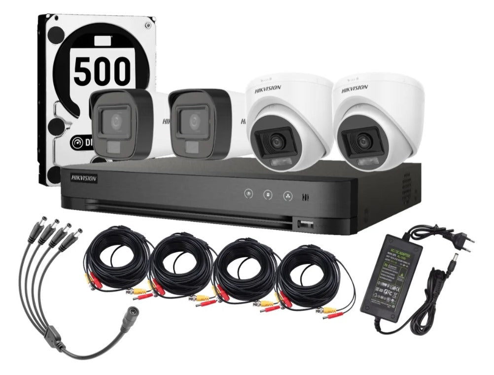 Kit CCTV Profesional Hikvision – 4 Cámaras FHD 1080p