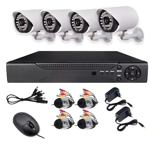Kit de Seguridad Económico – 4 Cámaras FHD 1080p con DVR